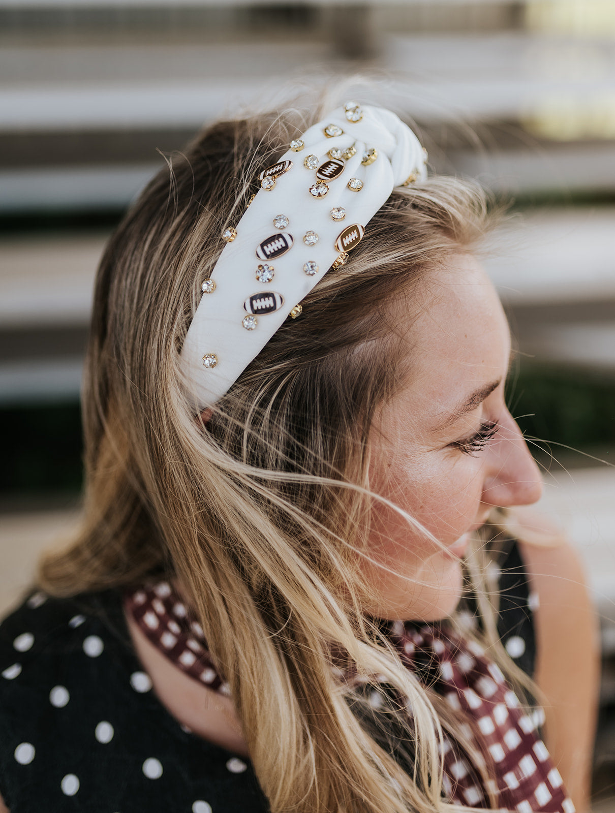 Ivory  Game Day Knotted Headband