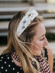 Ivory  Game Day Knotted Headband