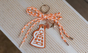 Orange Cheer Game Day Bag Charm