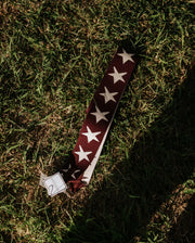 Maroon Stars Purse Strap