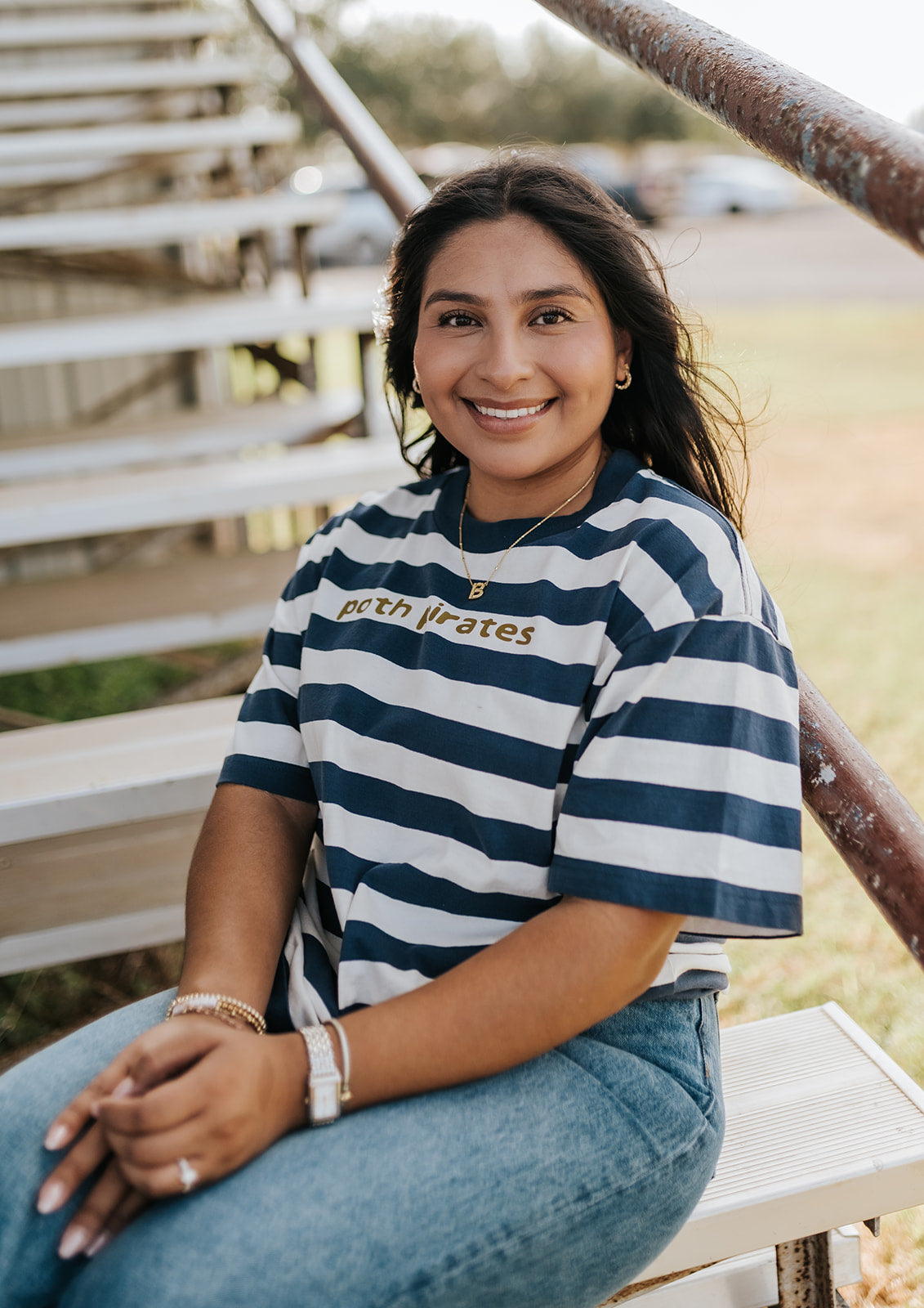 Poth Pirates Navy Stripe T-Shirt