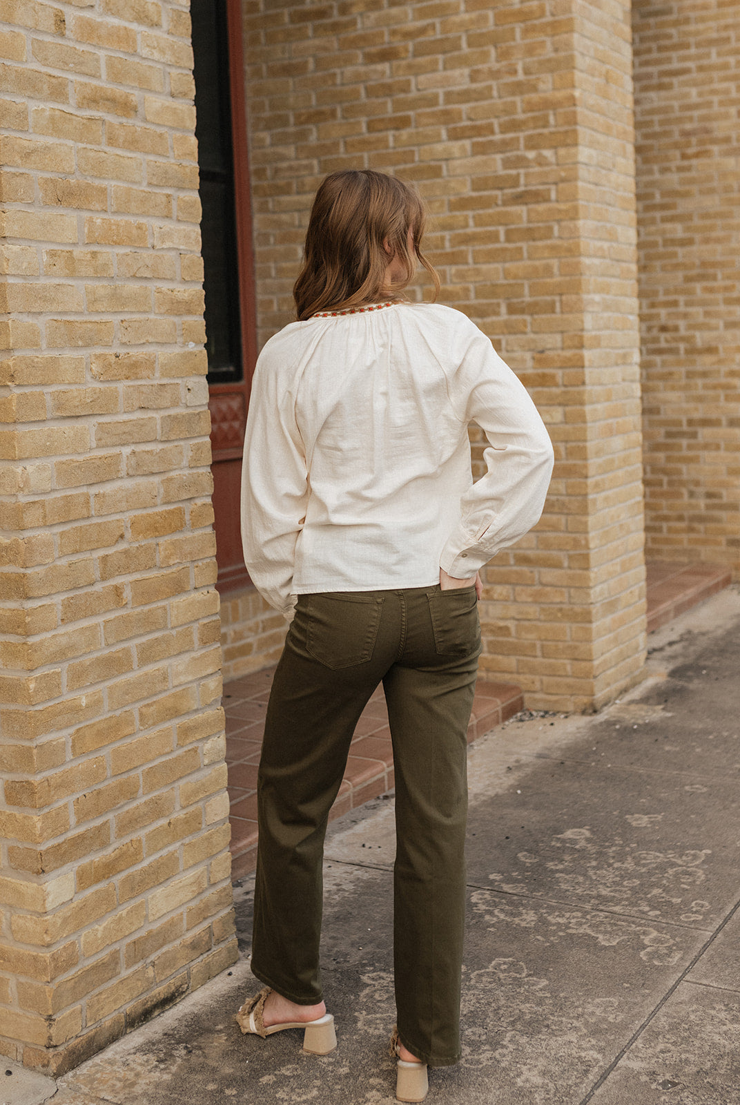 Holly Straight Leg Jean Olive Branch