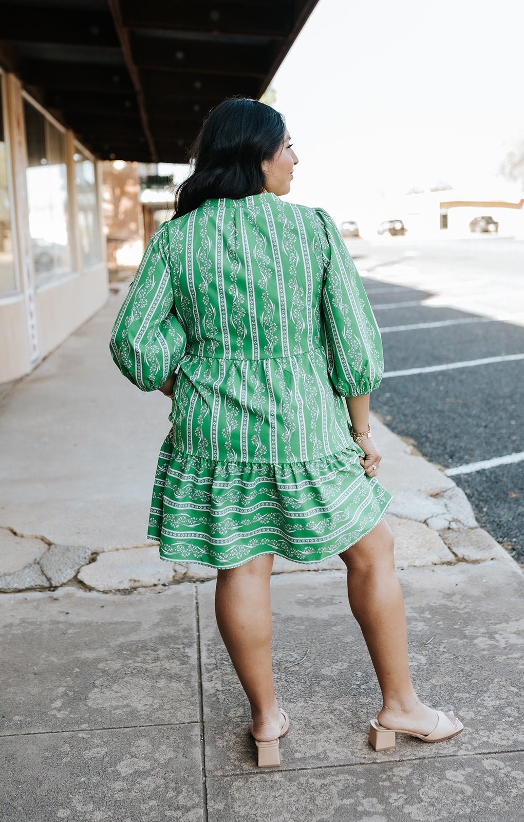Riley Garden Lace Green Mini Dress