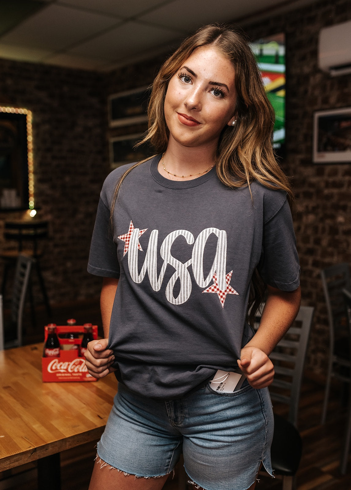 Denim USA Patriotic 4th of July Short Sleeve T-Shirt