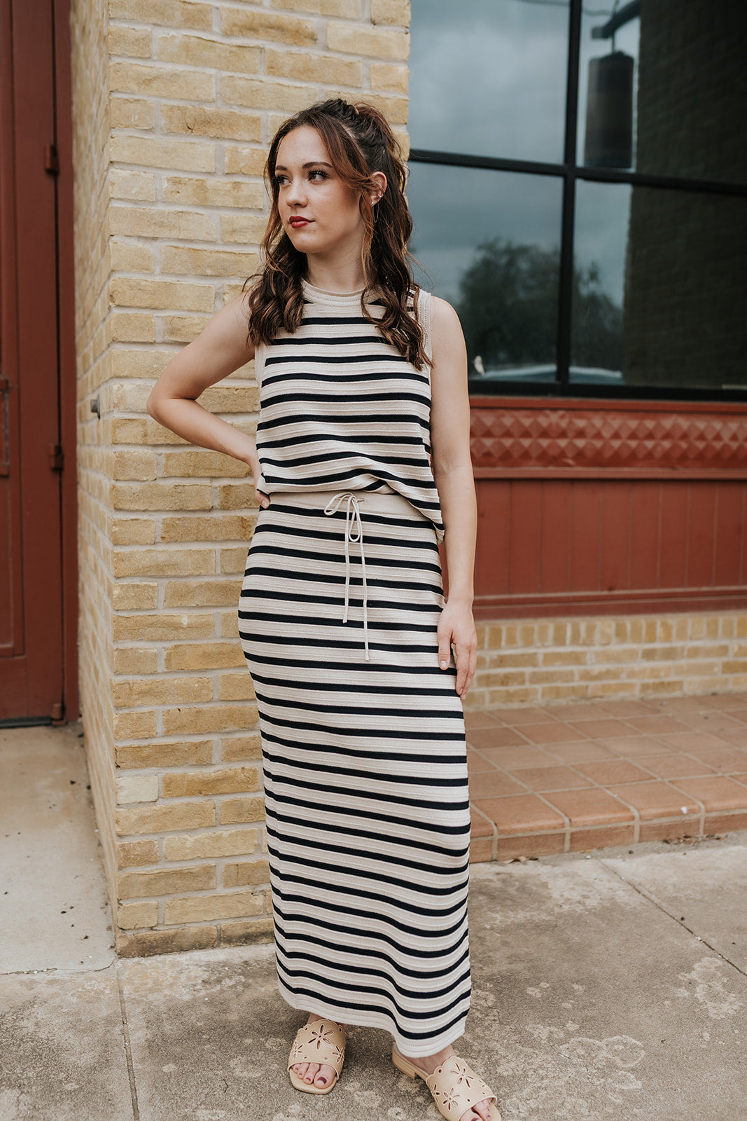 Emori Natural Striped Tank ZW261172
