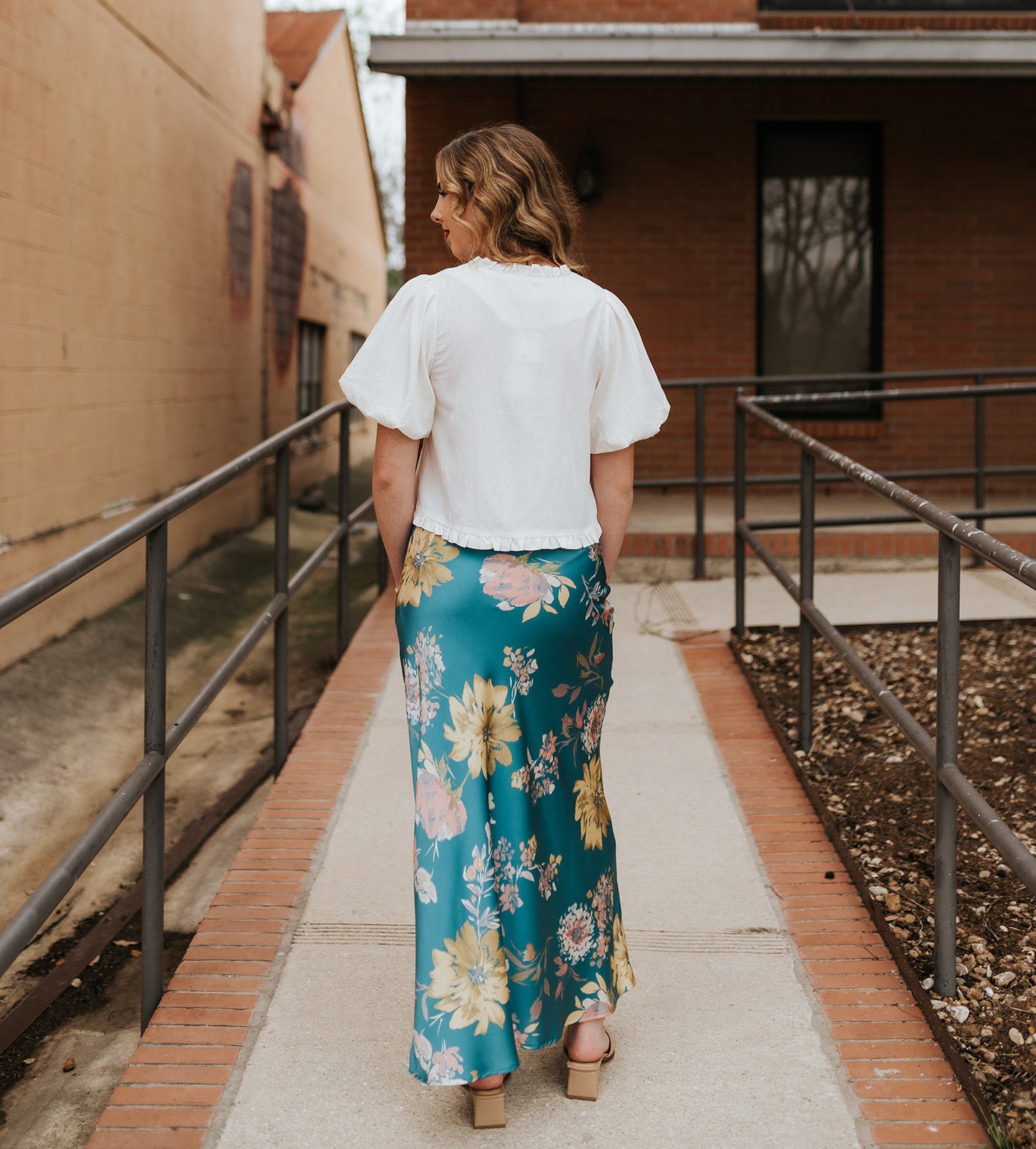 Tropical Teal Textured Floral Maxi Skirt FSB0252 – Southern Soule