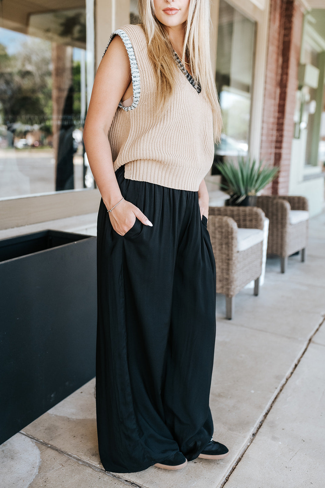Black Wide Leg Pants VIC2404