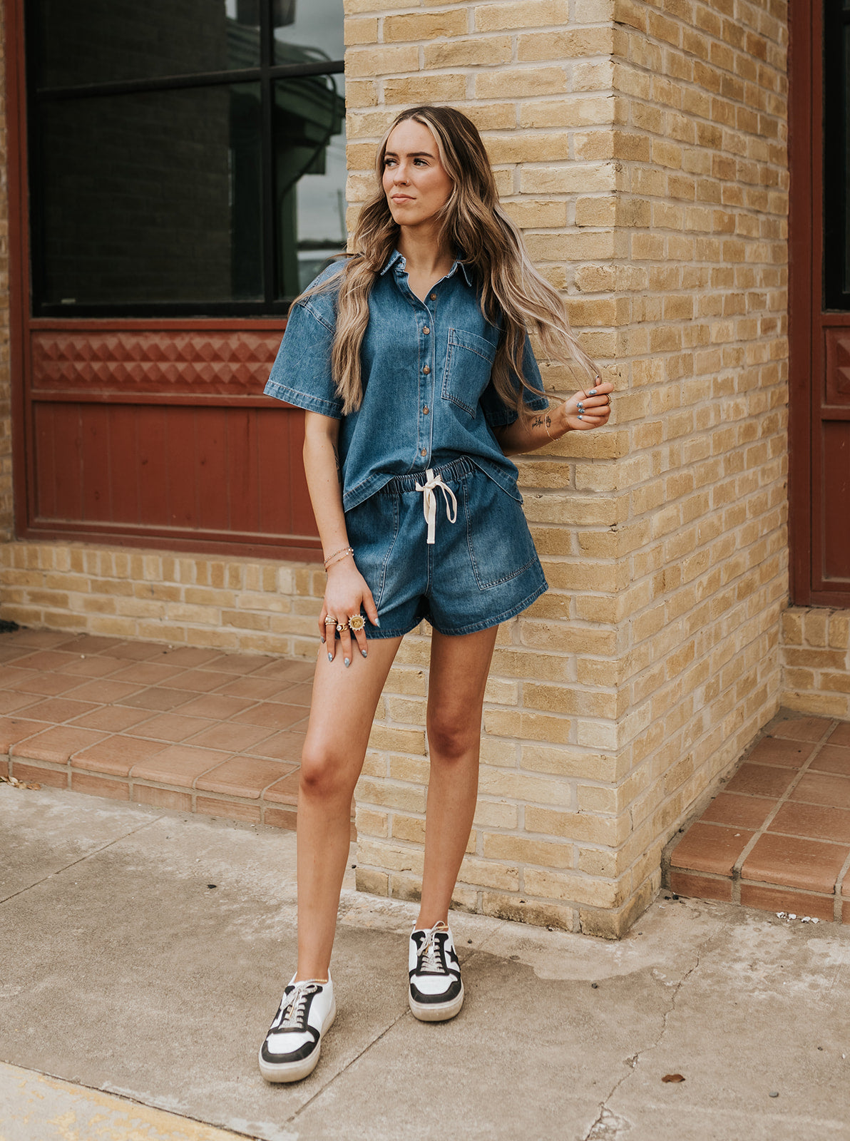 Everyday Denim Button Up Deep Water ZT261115