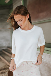 Off White Catrina Short Sleeve Sweater