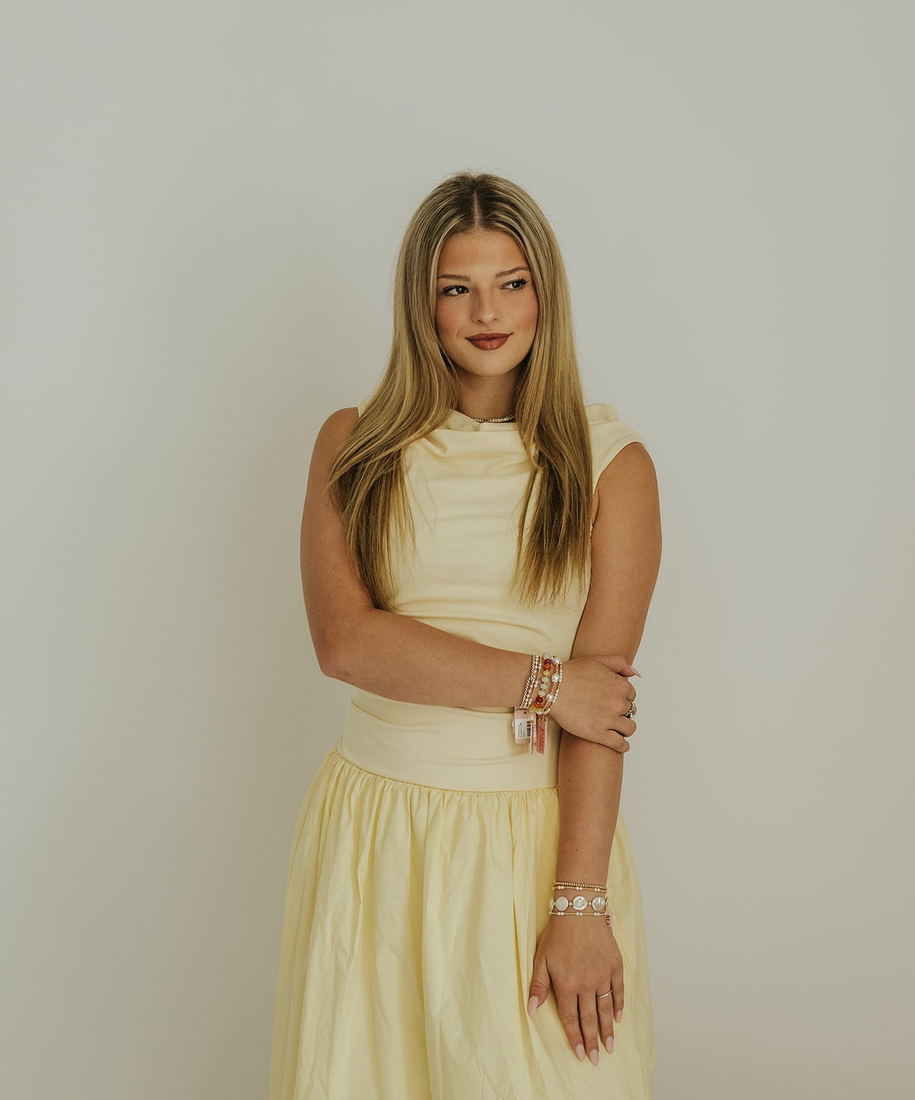 Audrey Butter Yellow Dress S2699D