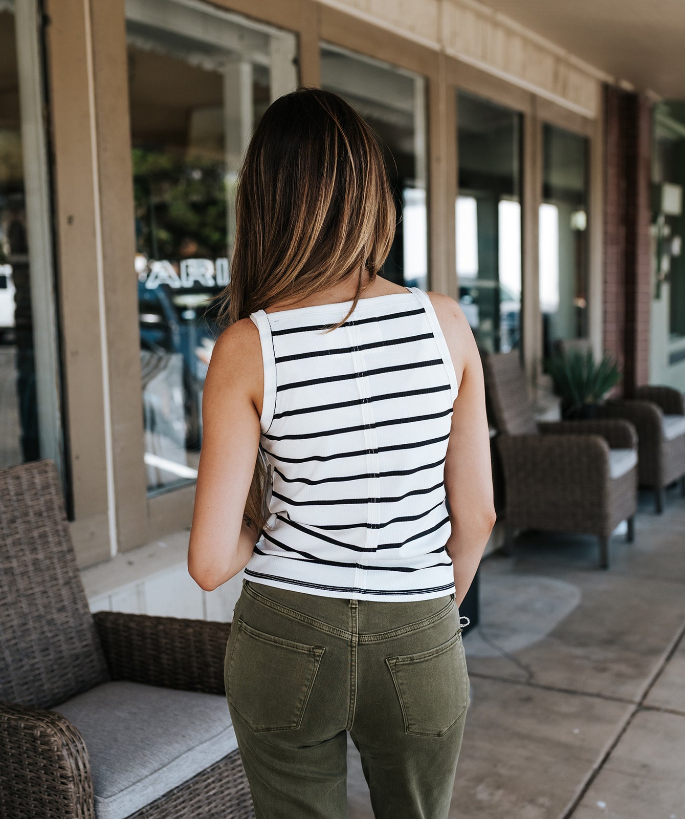 Cream/Black Moira High Neck Top
