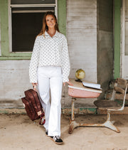 Polka Dot High Neck Pullover - RJ1101