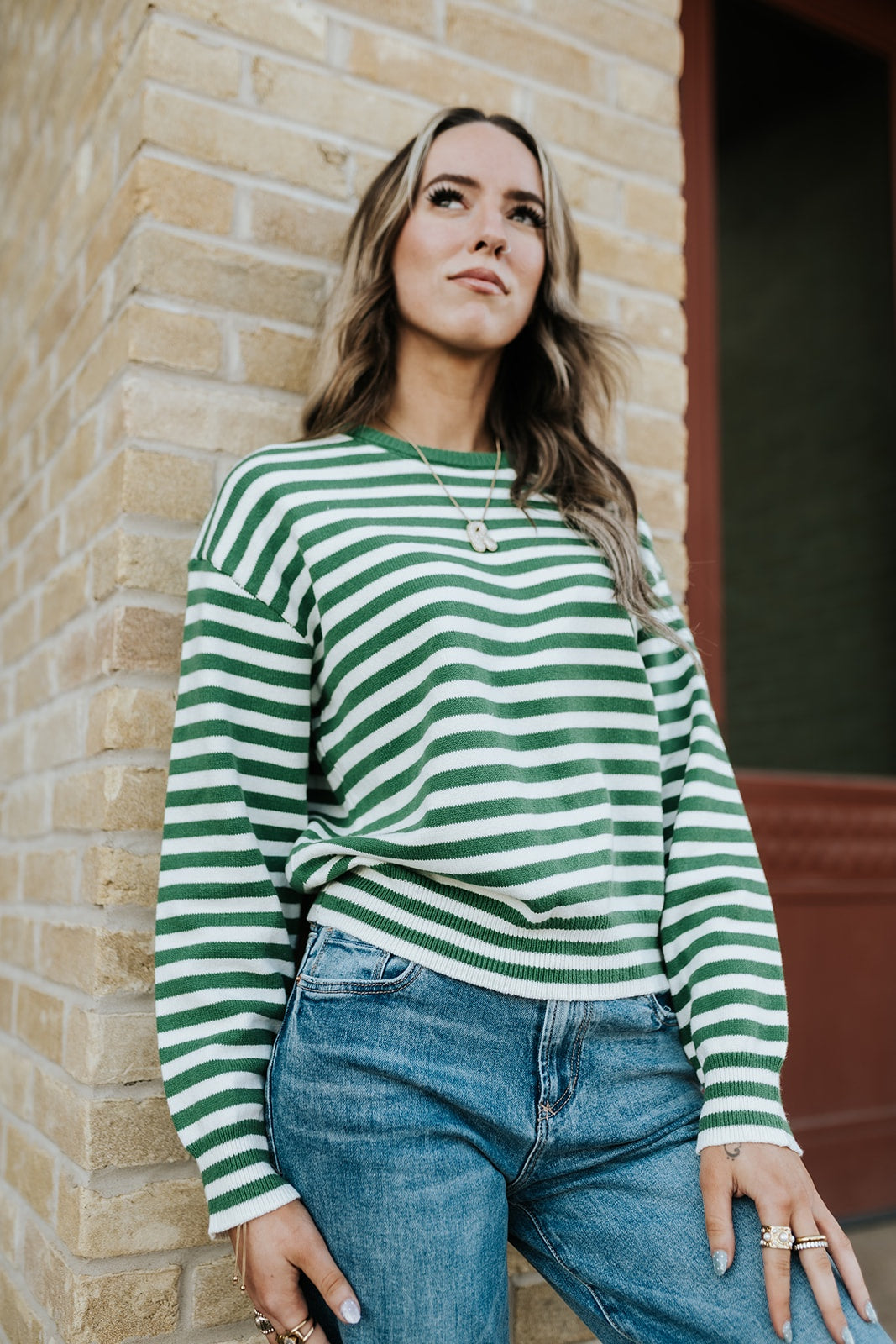 Green/Ivory The Kensley Sweater TAR0719