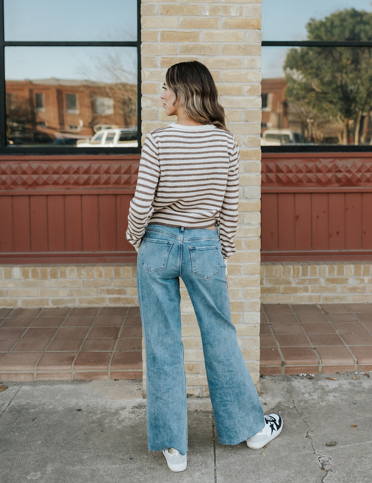 Brown/Oat/Butter Striped Cardigan J5578