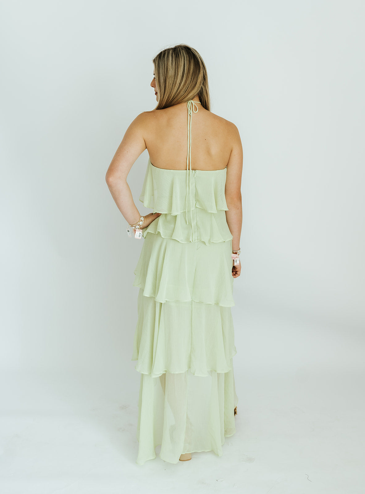 Sage Halter Neck Maxi Dress 64817D