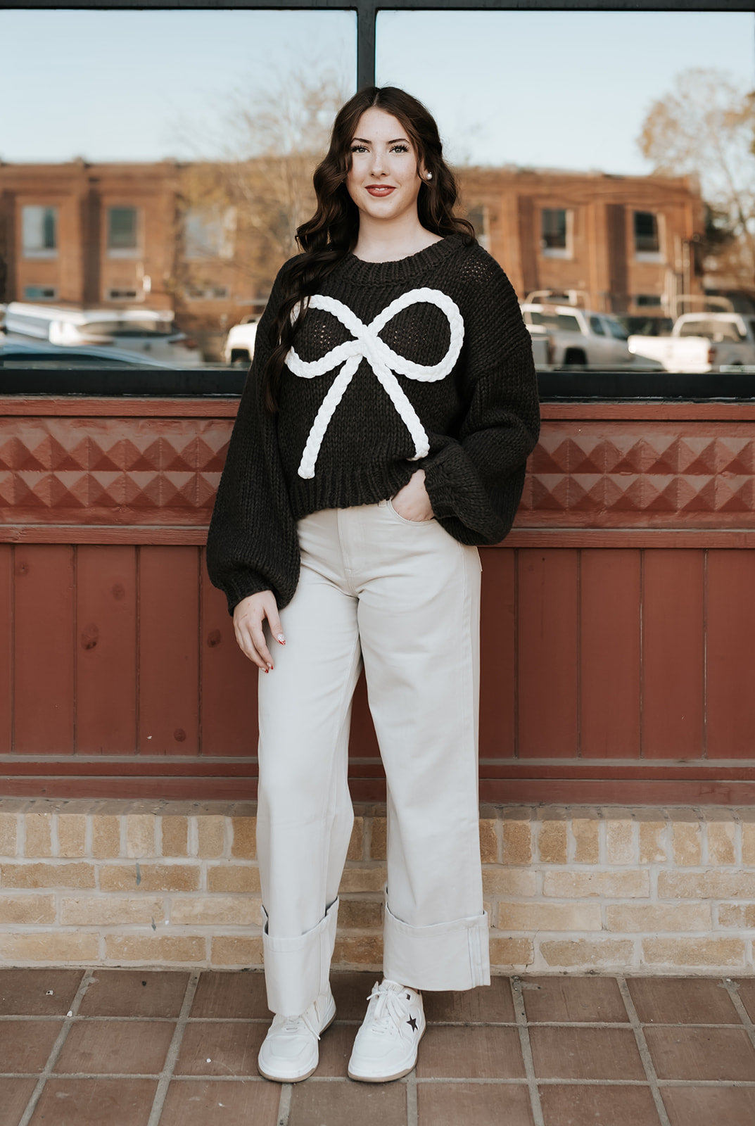 Grey Cuffed Bottom Pants P5434