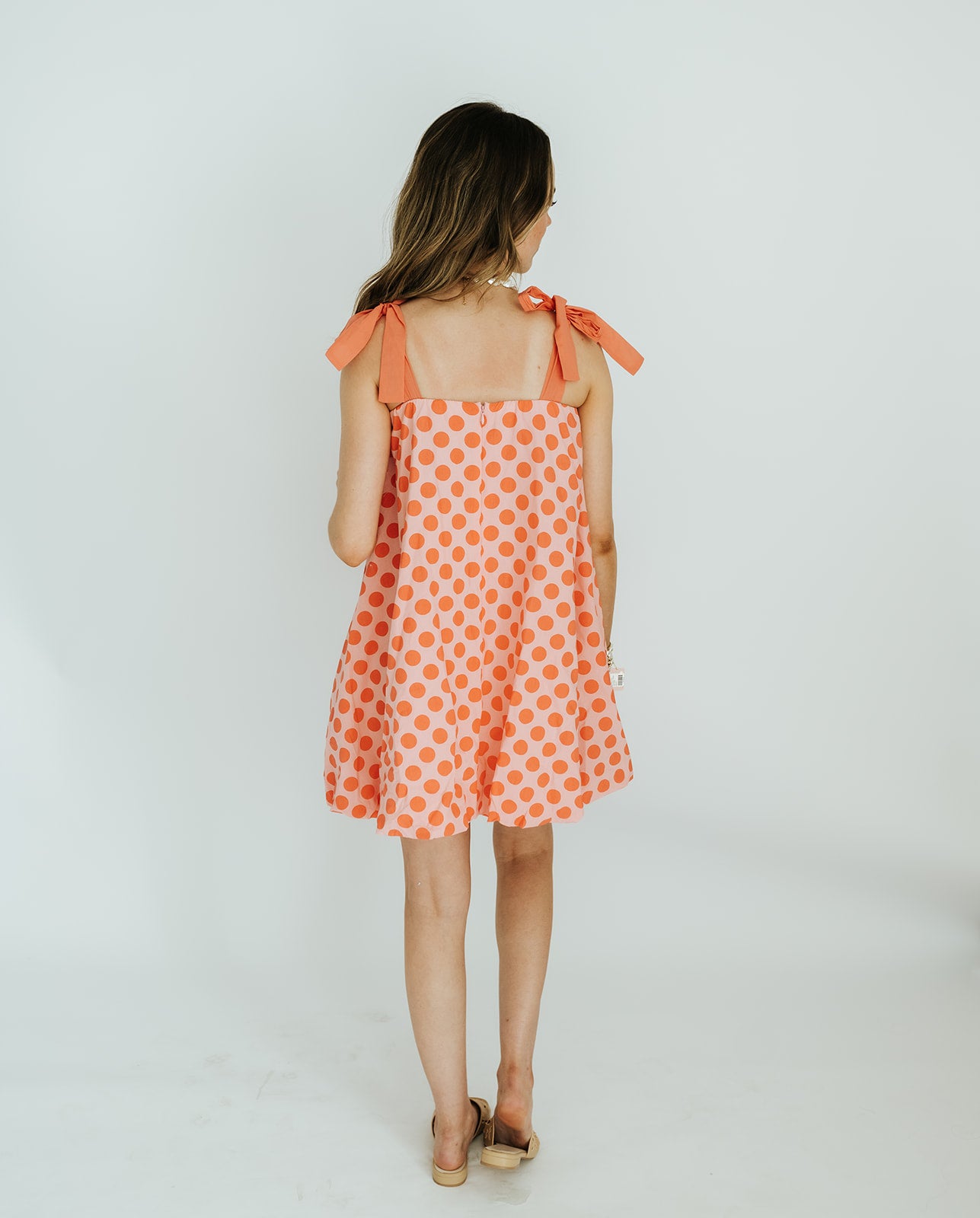 Pink Polka-Dot Mini Dress JD26804