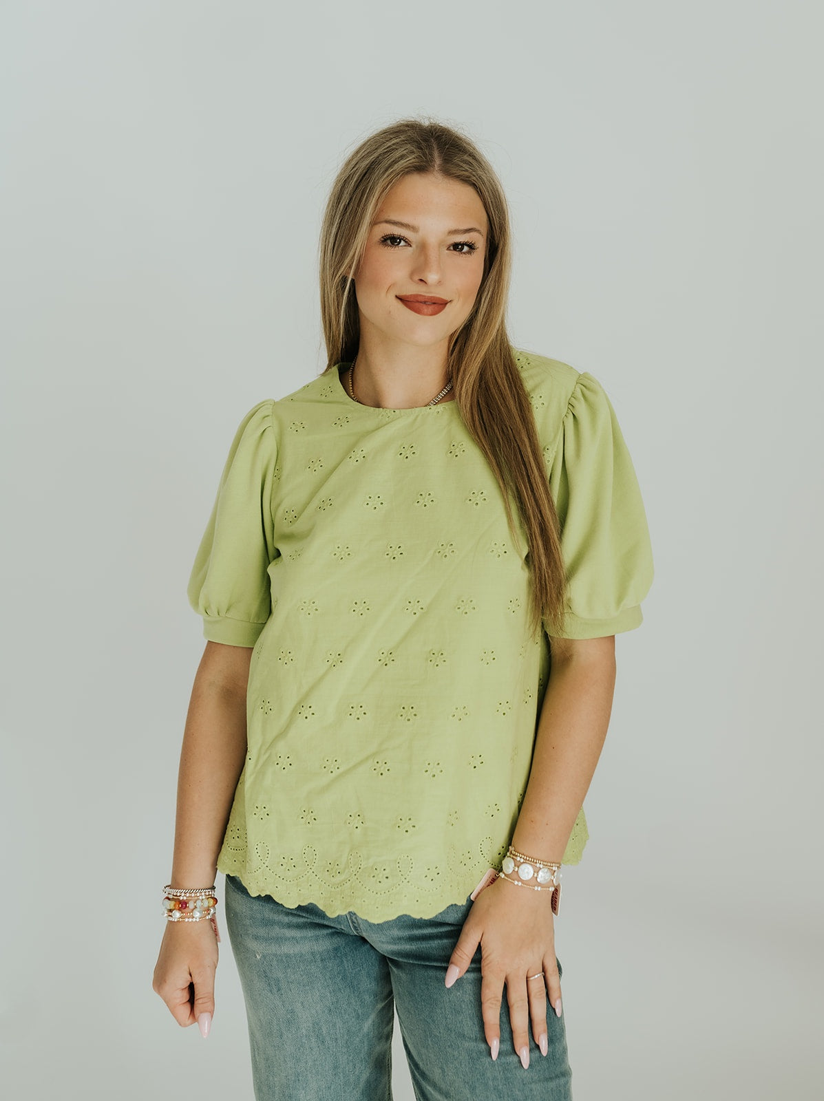 Avocado Effortlessly Joyful Eyelet Blouse E2599T