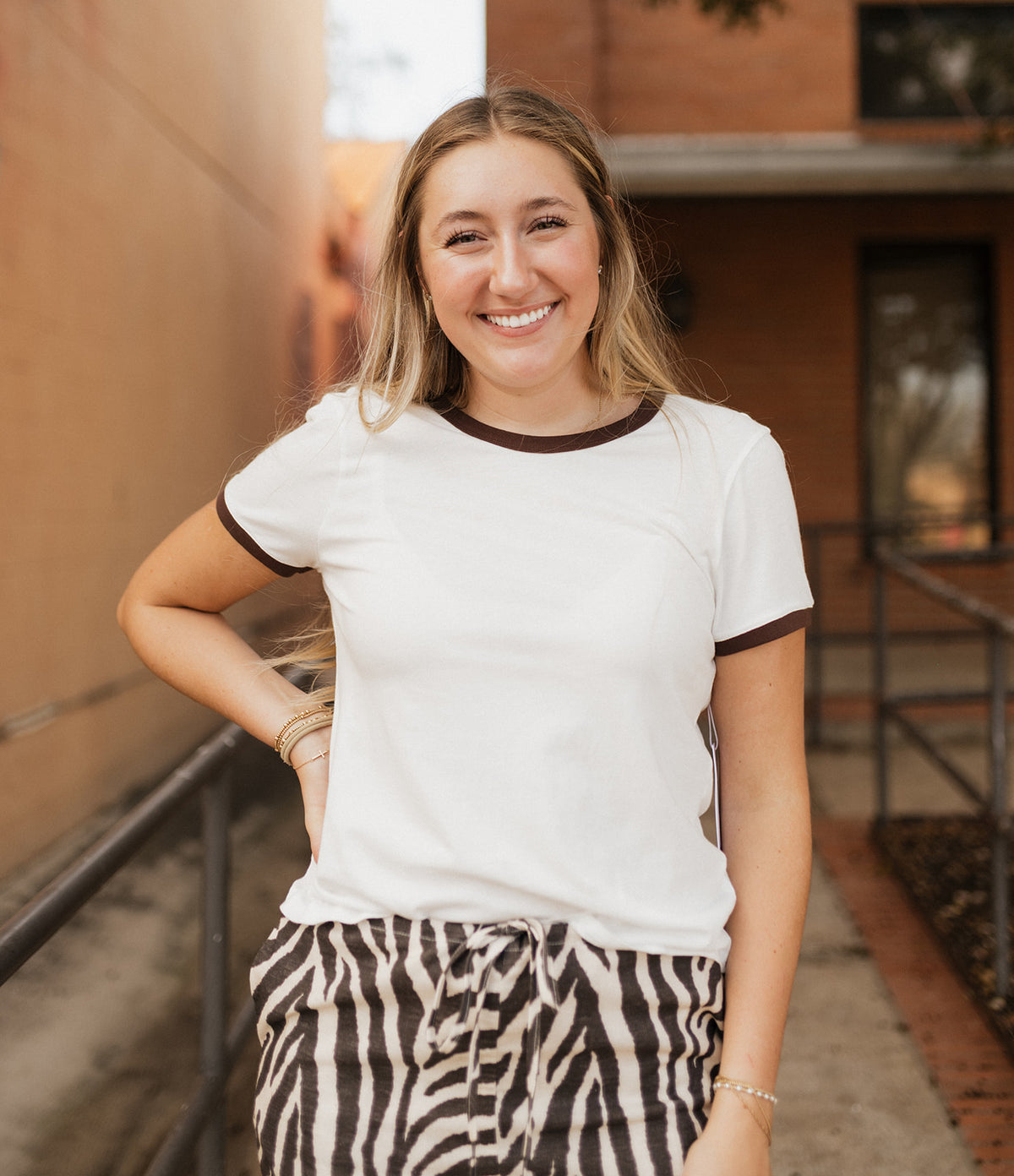 White/Brown Unity Tee