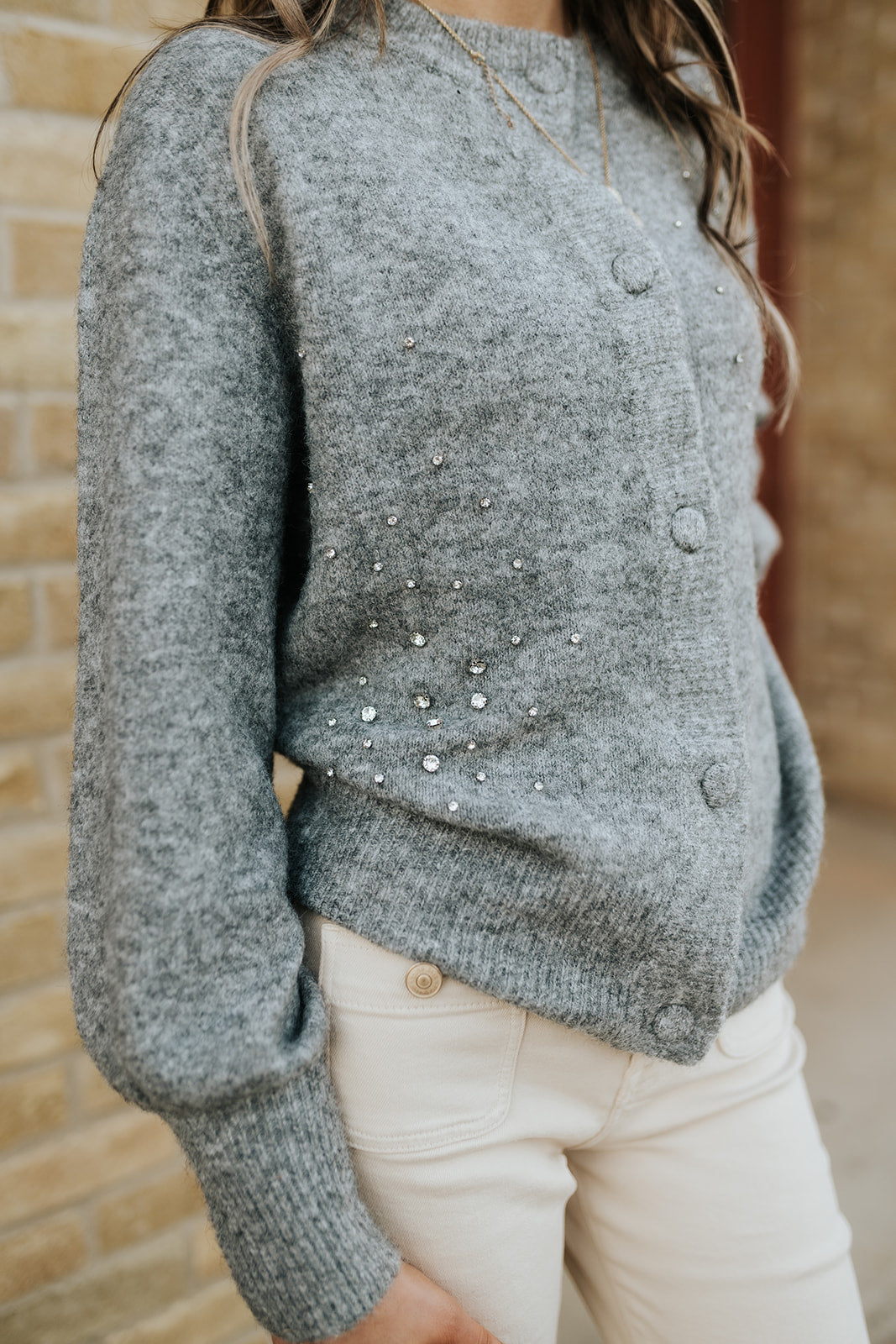 BY Omea Rhinestone Cardigan 20818324