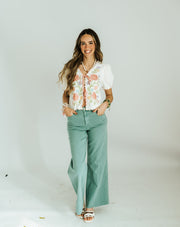Oil Blue Fiona Wide Leg Jean