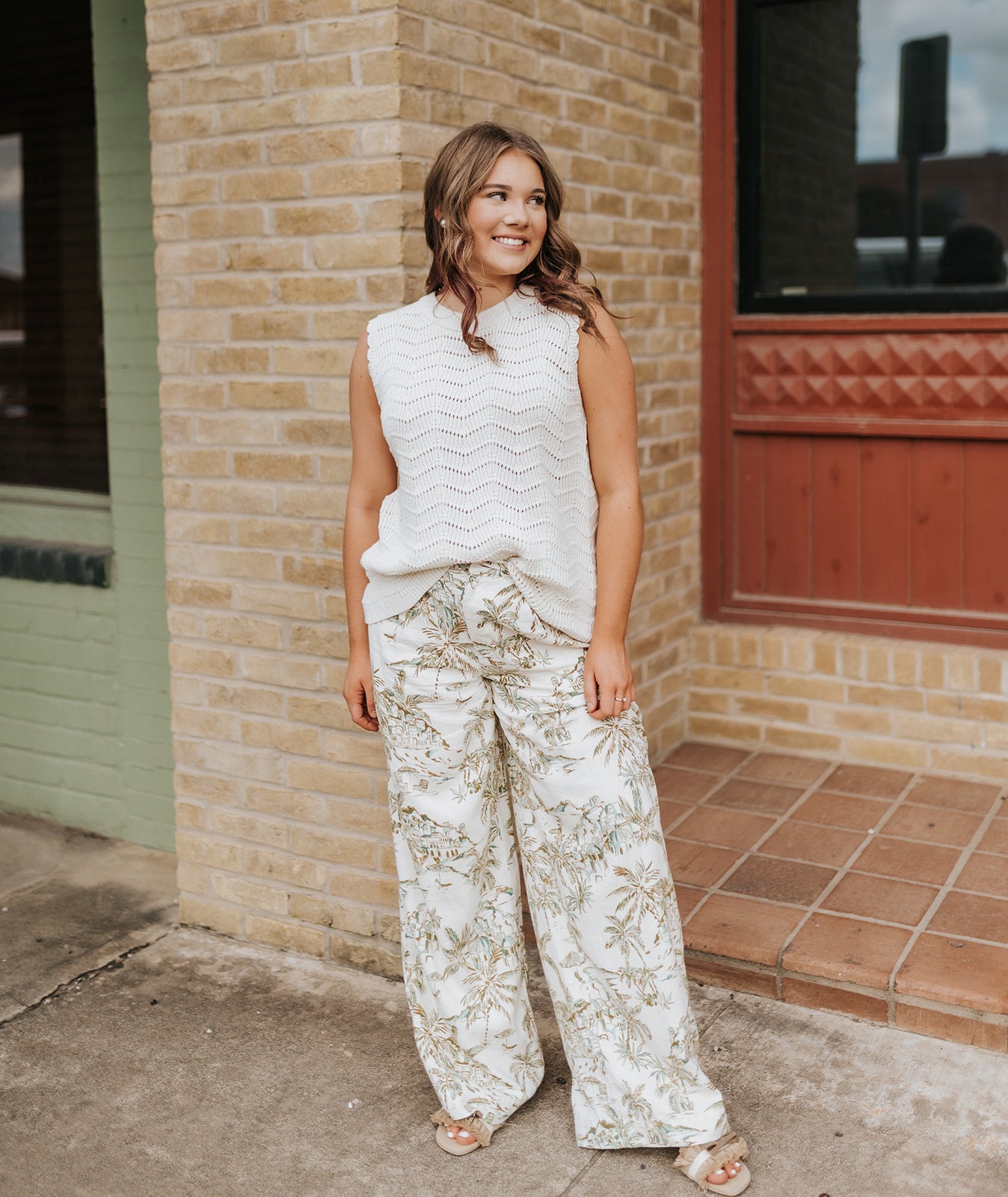 Island Coconut Overlook Tiki Tide Linen Pant ZP262682