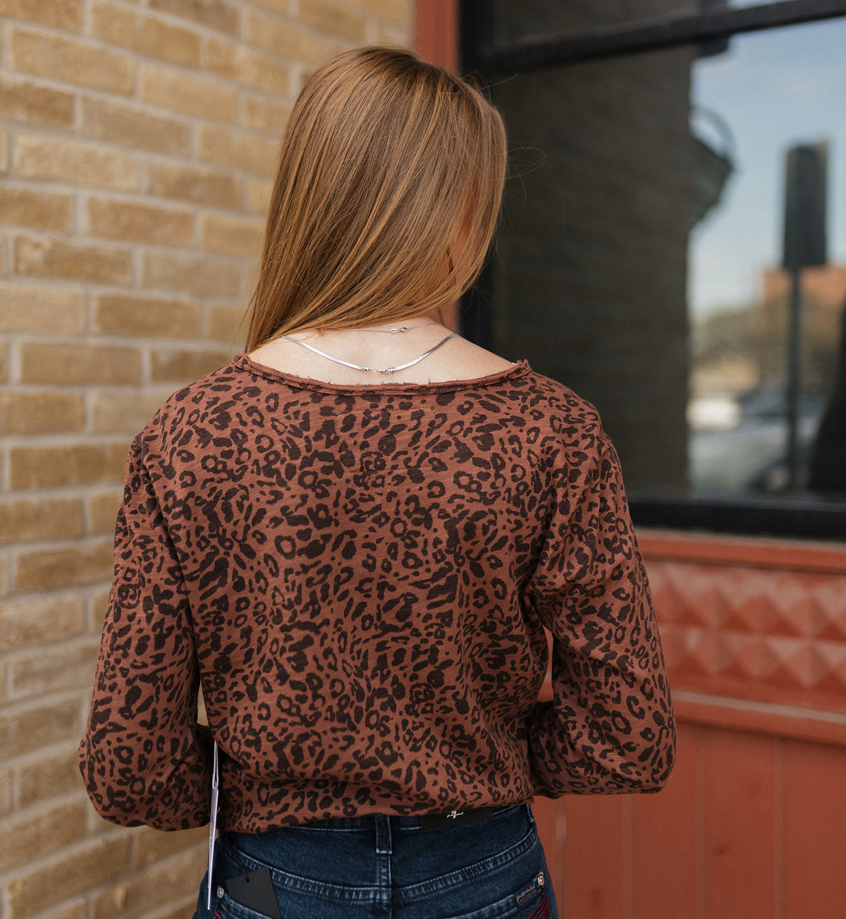 Brown Leopard Vanya Long Sleeve Tee