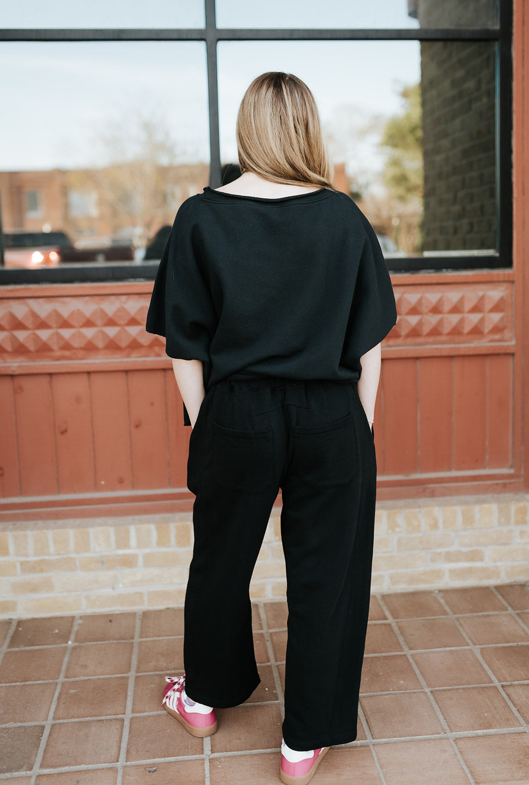 Black Malibu Air Cotton Barrel Lounge Pants KP5555