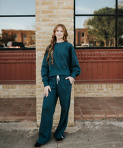 Midnight Navy CloudWalk Wide Leg Fleece Pants KP5704