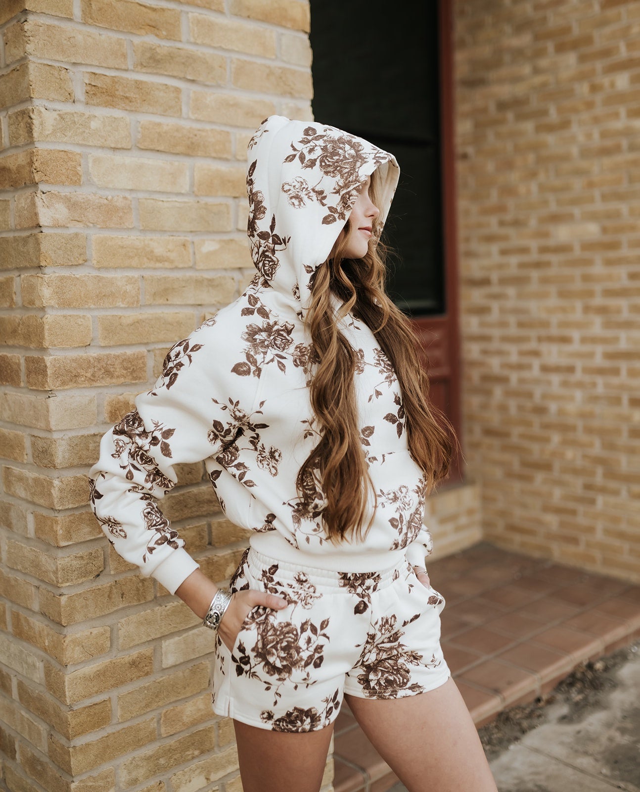 Cream Multi Ida Sweat Shorts PCP912