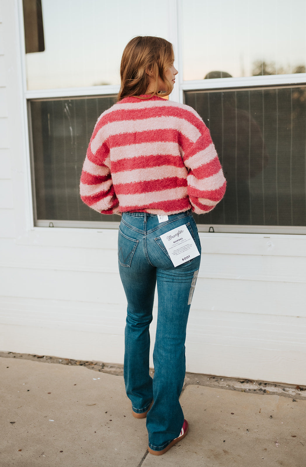Fuchsia/Pink Striped Cardigan WL25-11338