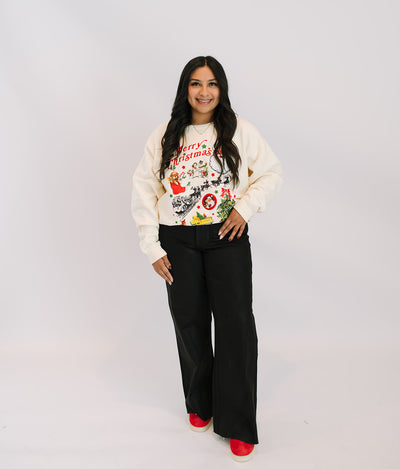 Santa's Sleigh Sweatshirt - Ivory