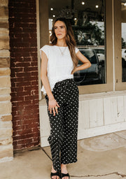 Black Vintage Polka Dot Pants P10324LL