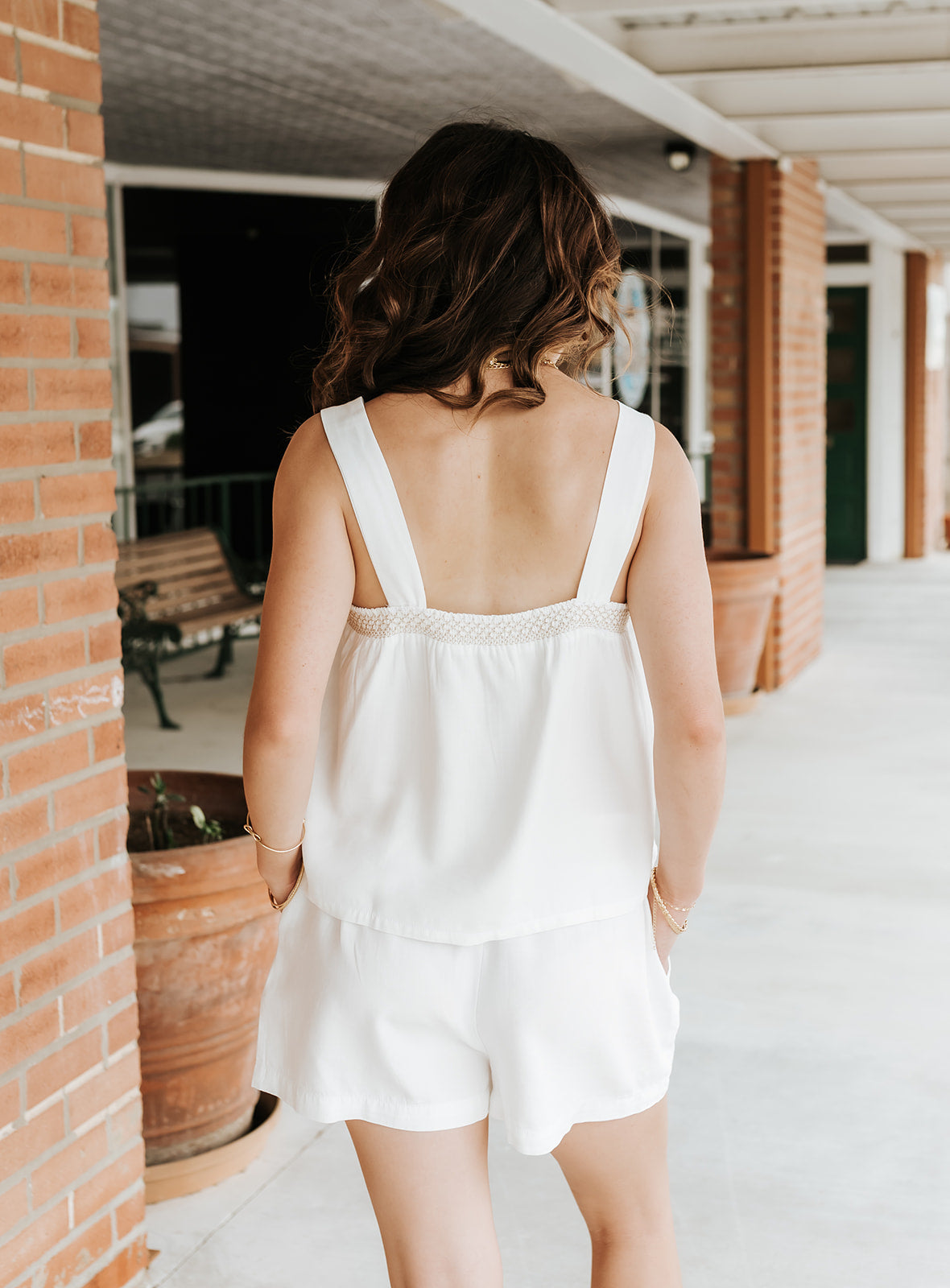 White Wash Flowy Tank Top DT11654