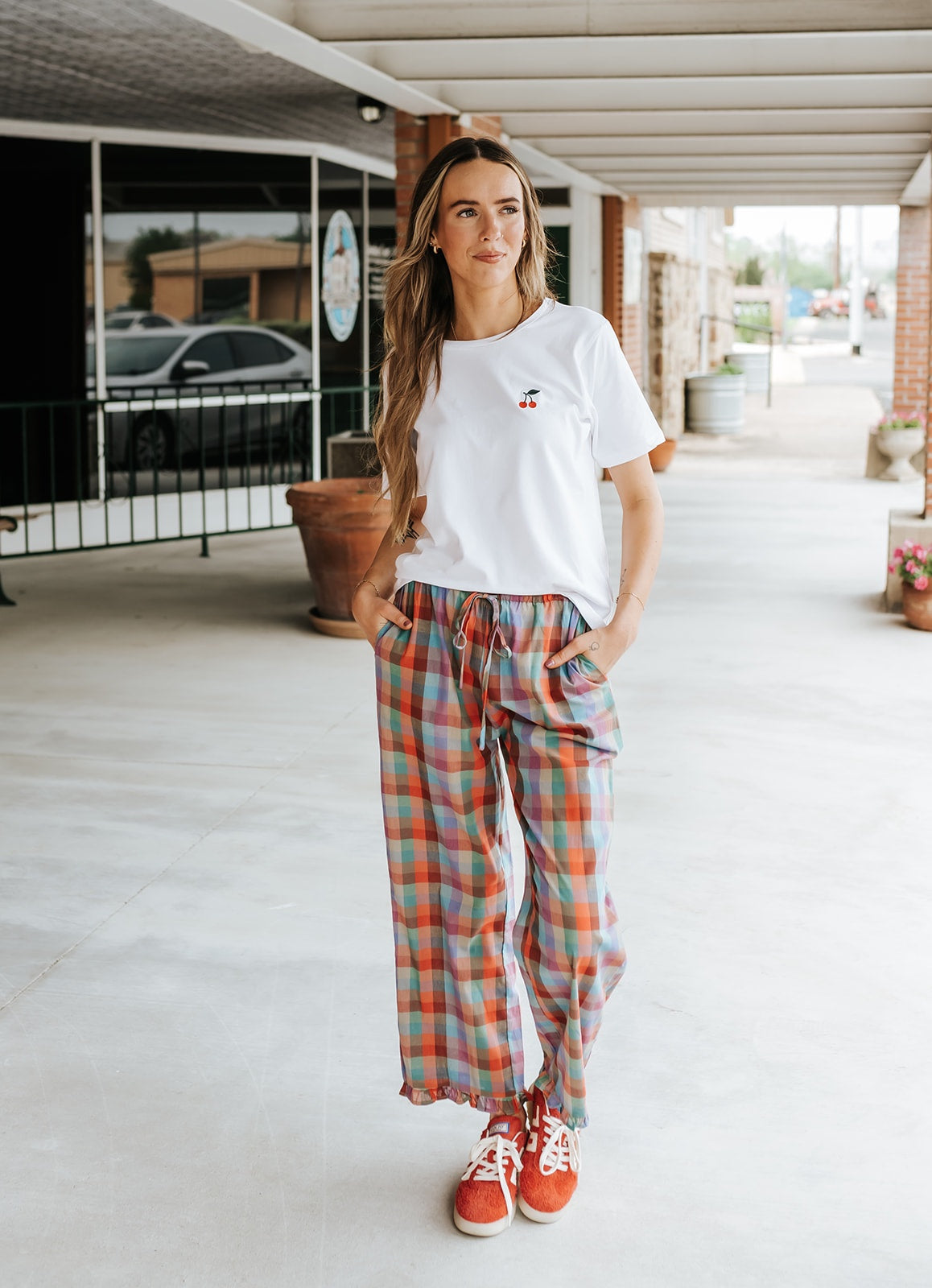 Multicolor Plaid Pants WL25-12399