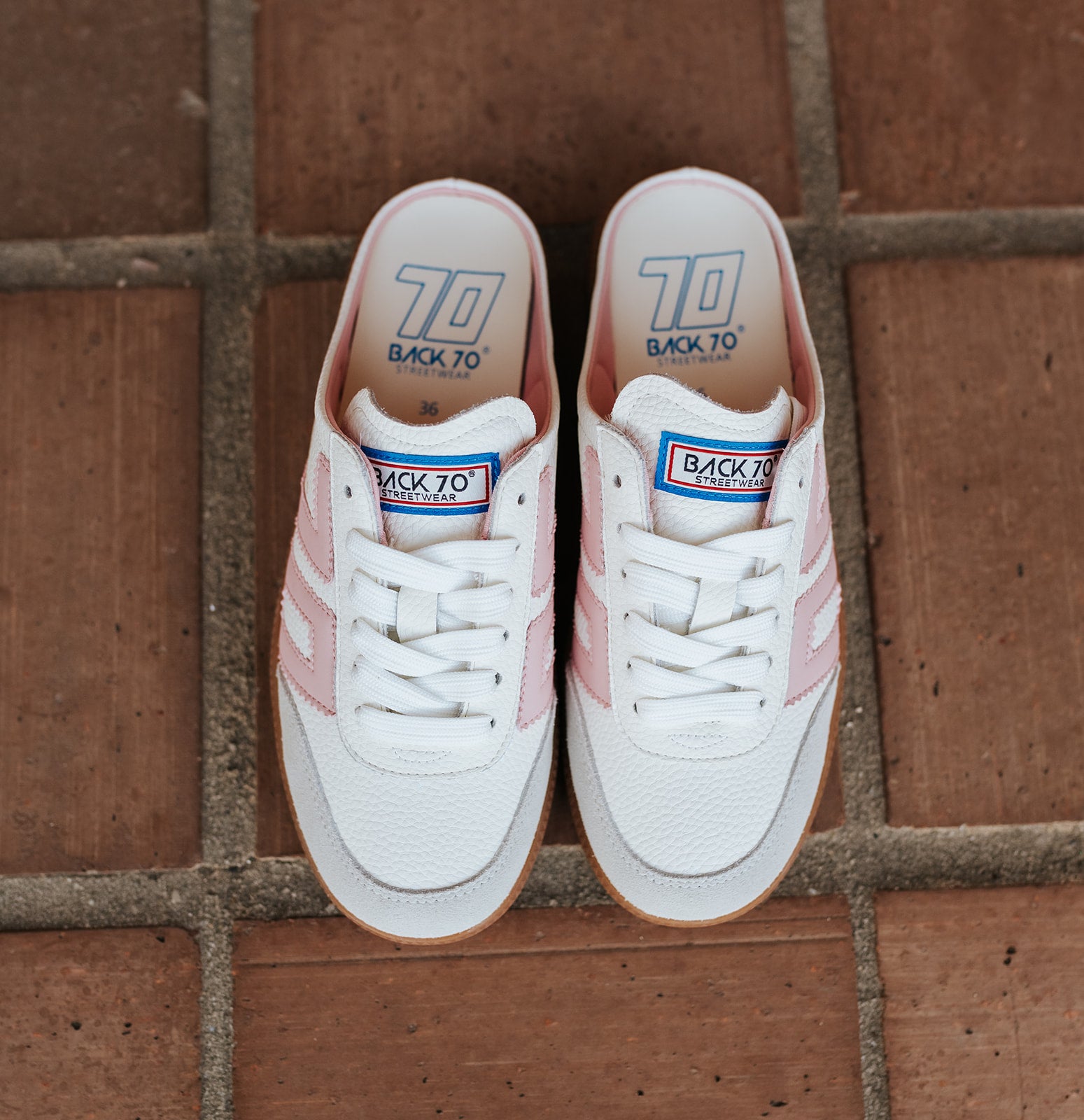 Easter in White/Pink Backless Sneaker