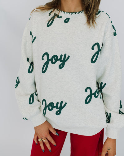 Heater Grey/Hunter Green Joy Sweatshirt IKT300304-01