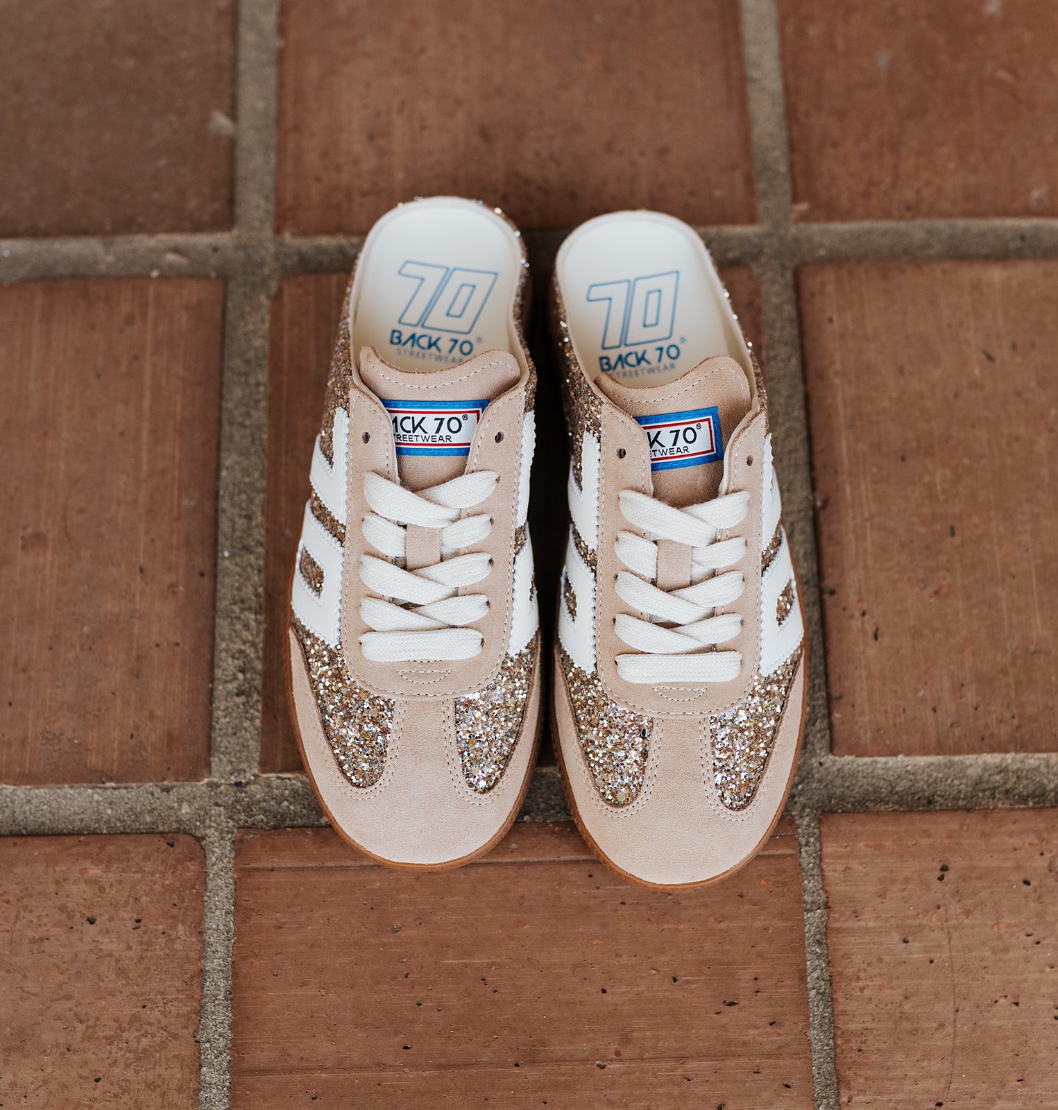 Easter in Glitter Gold Backless Sneaker