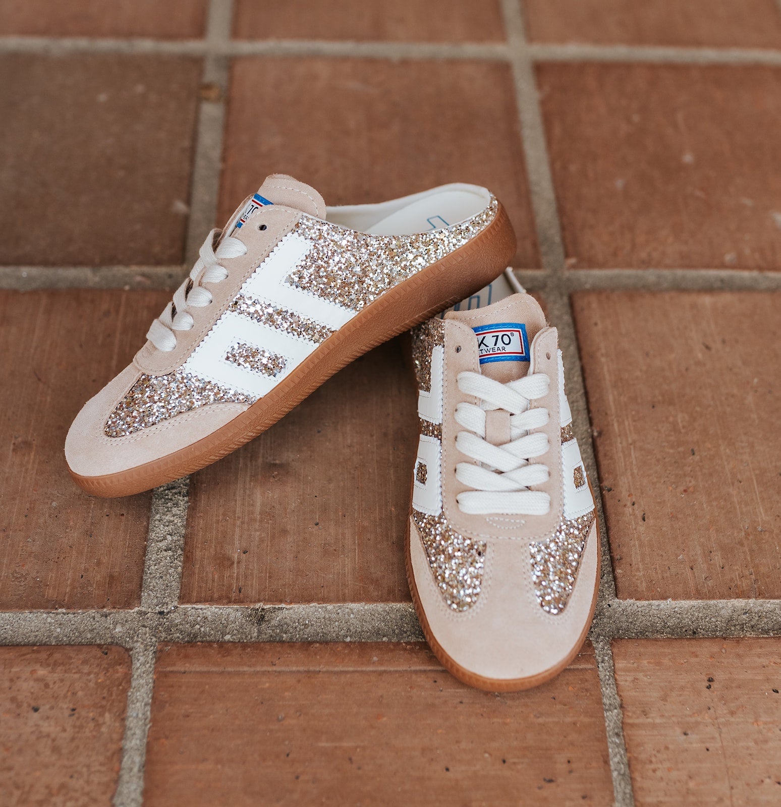 Easter in Glitter Gold Backless Sneaker