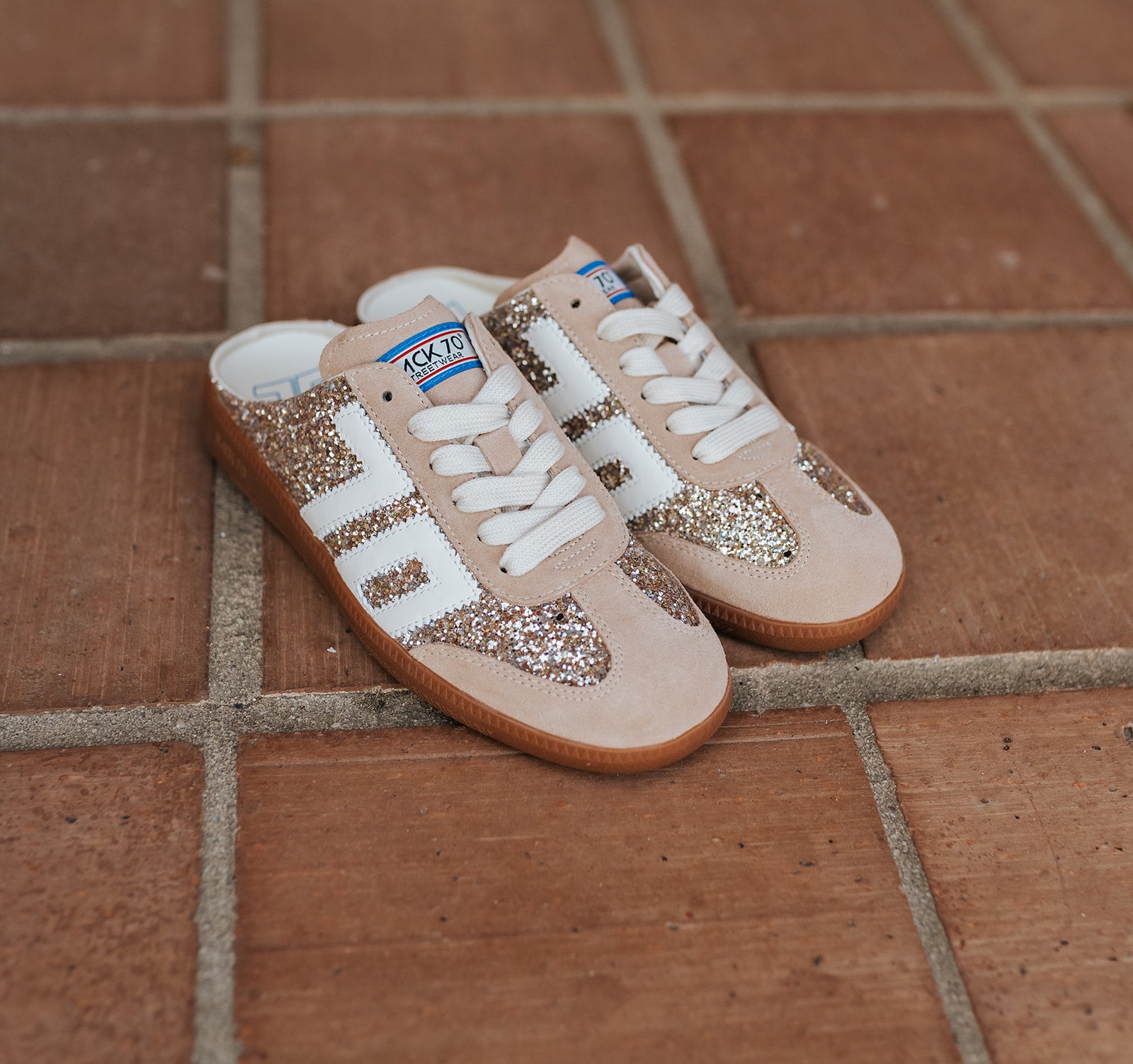 Easter in Glitter Gold Backless Sneaker