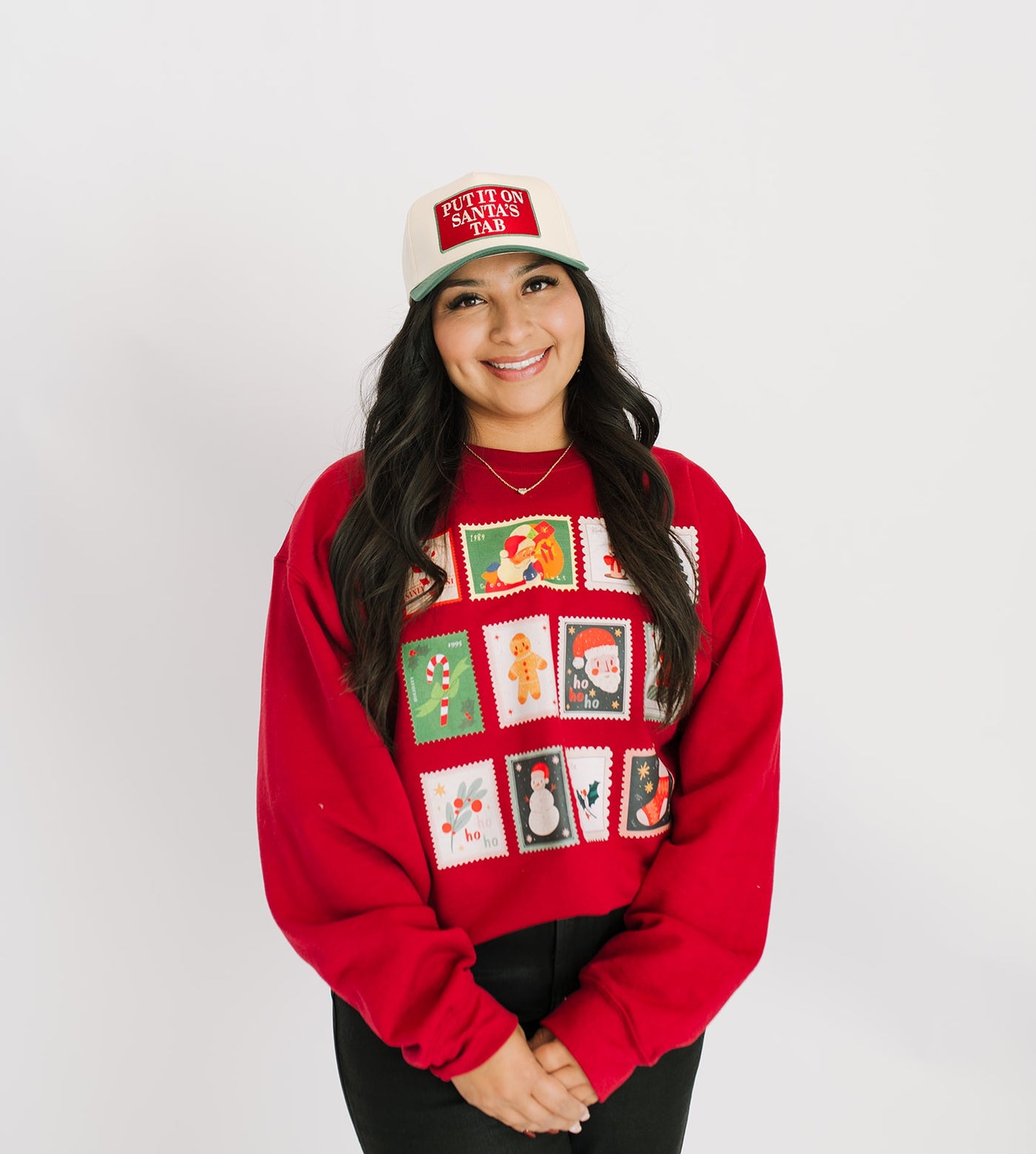 Burg Holiday Stamps Sweatshirt