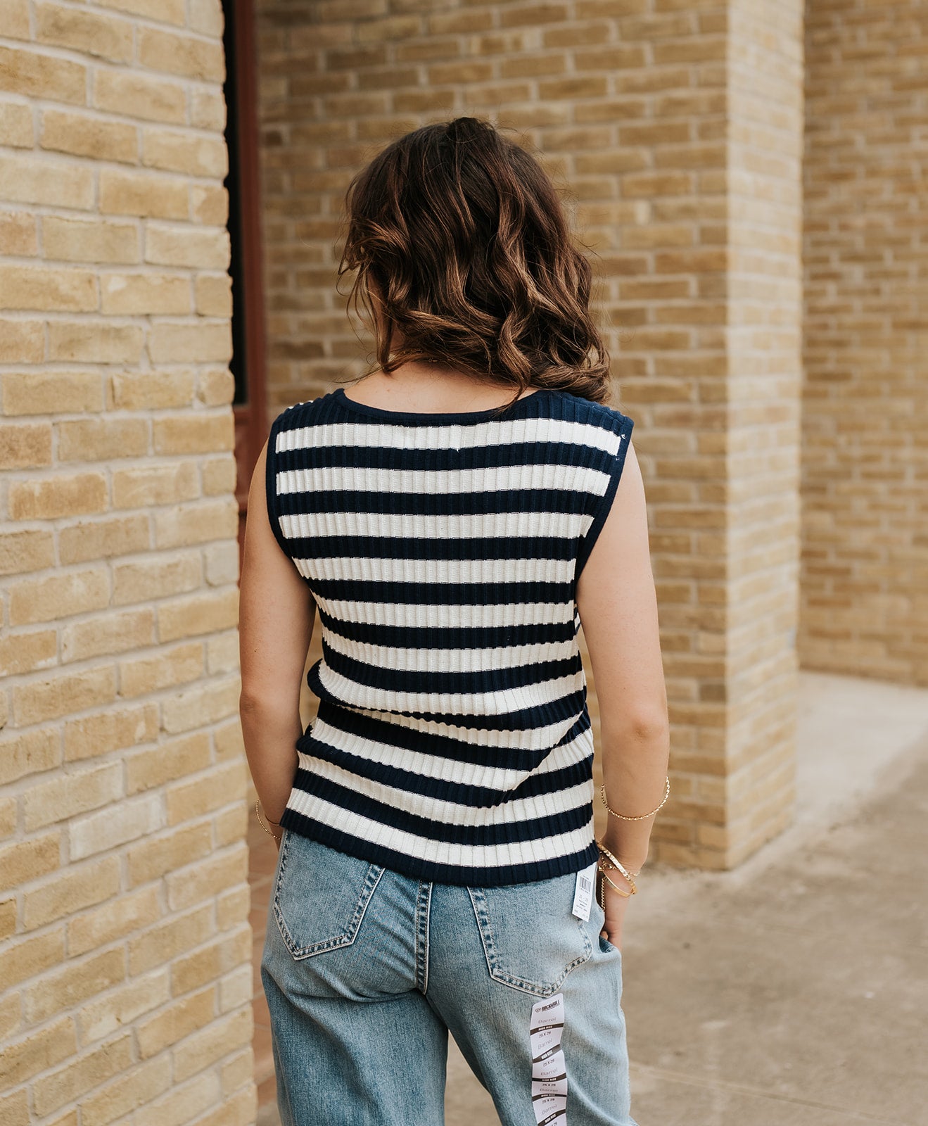 Black Iris Stripe Celia Top