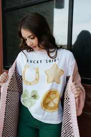 White Lucky Boy Tee 10000-R76