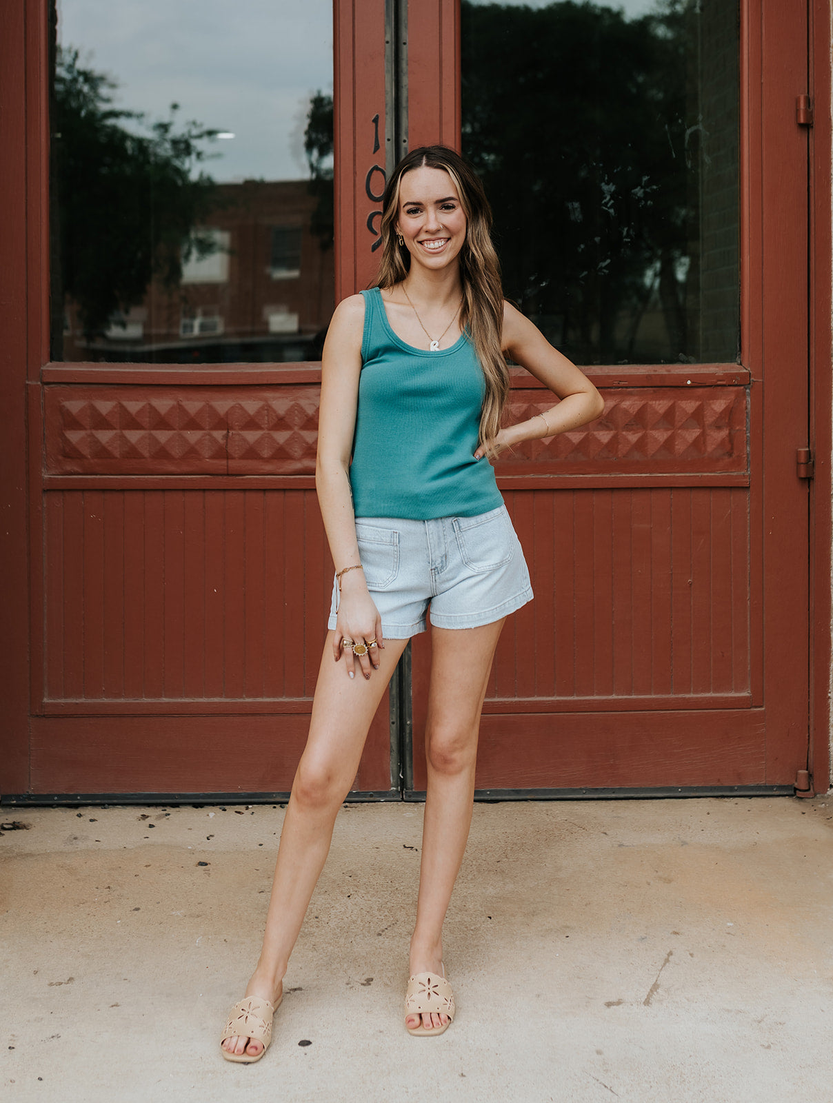 Jen High Rise Trouser Denim Shorts KC78035L-N