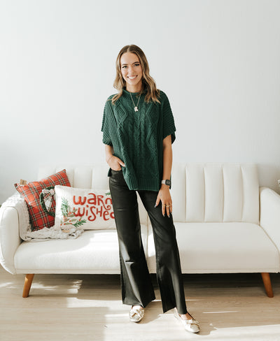 Green Claude Cable Knit Sweater 80140127