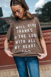 Thanks to the Lord Leopard Tee