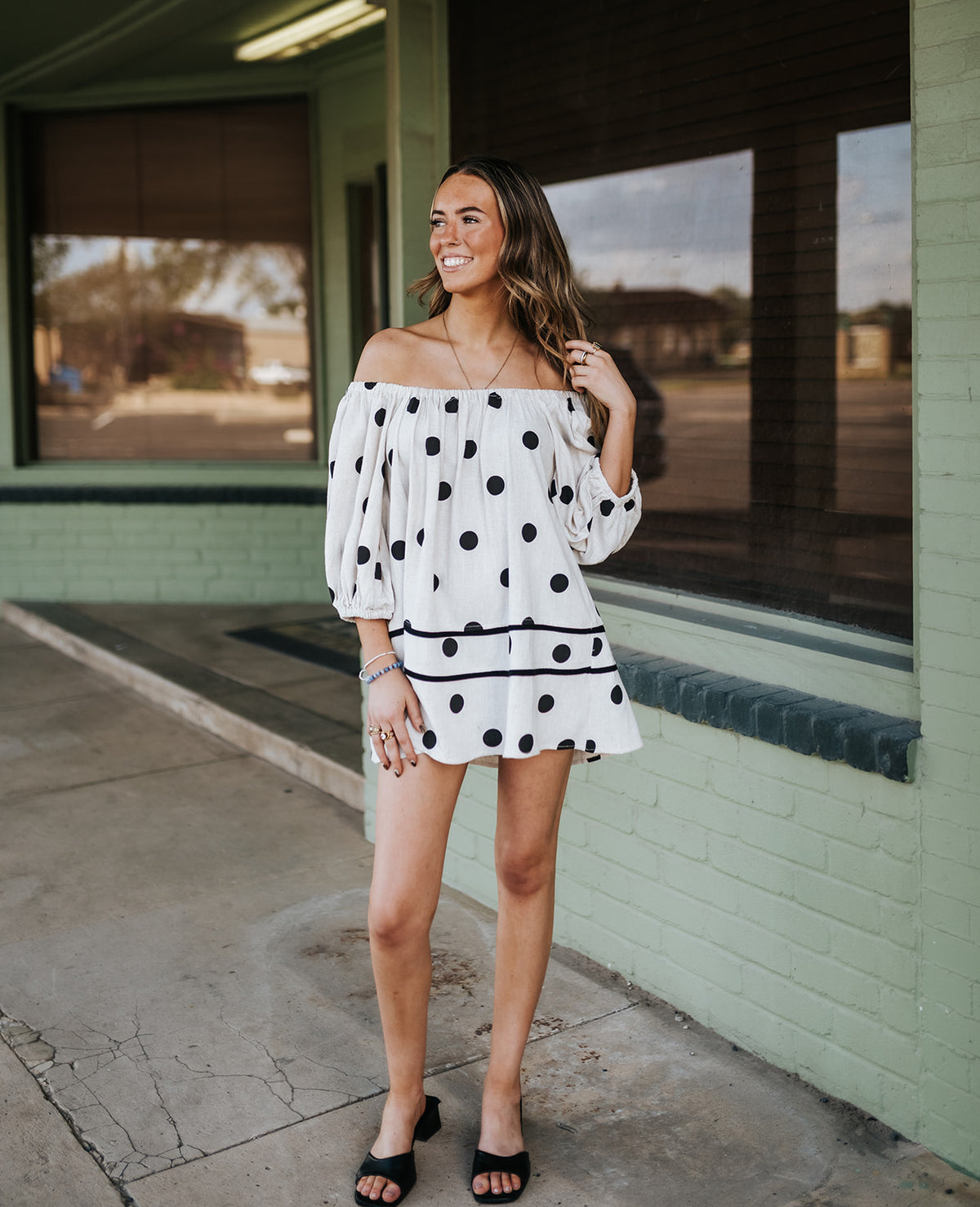 Polka Dot Shift Mini Dress RD266