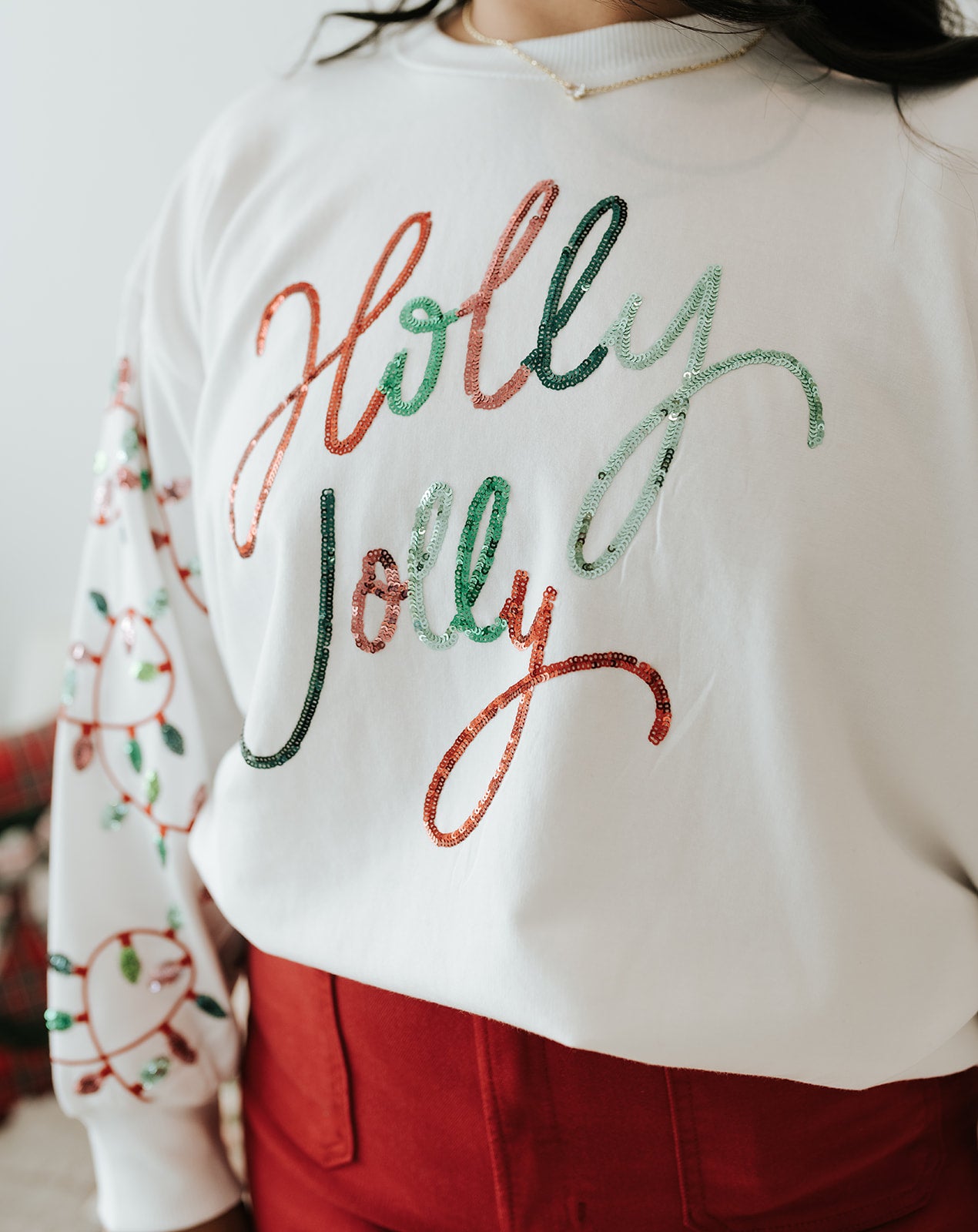 Sweatshirt Sarah Holly Jolly Lights