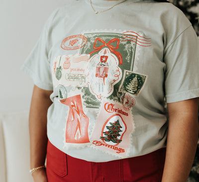 Christmas Post Card Graphic Tee