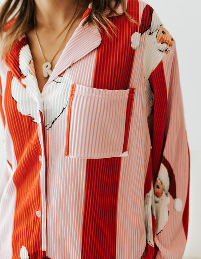 Red/Pink Christmas Print Pajama Set ITP300334-01